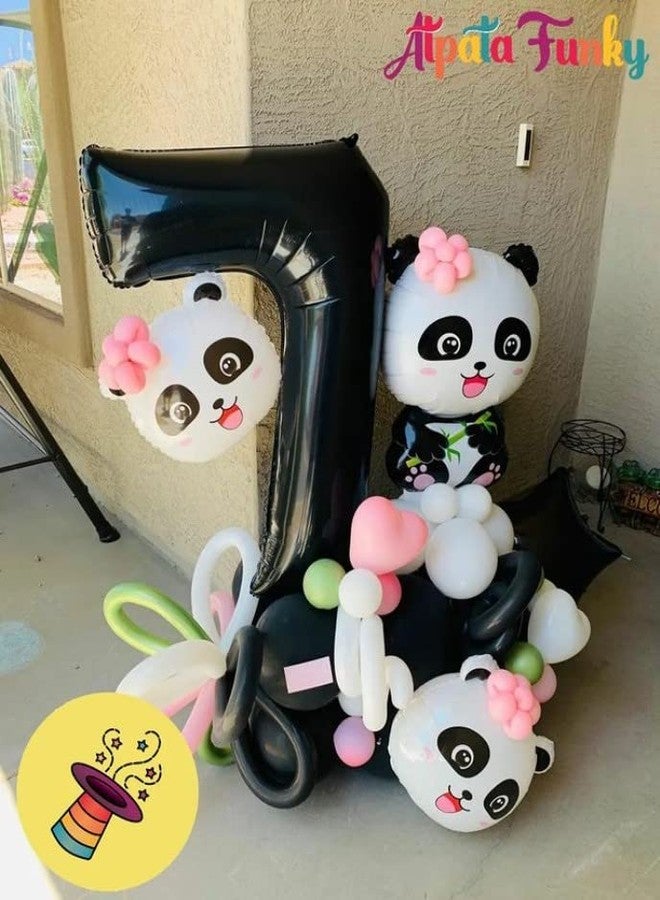 Atpata Funky Jungle Theme Animal Foil Balloons (Panda Set of 5) - Image 3